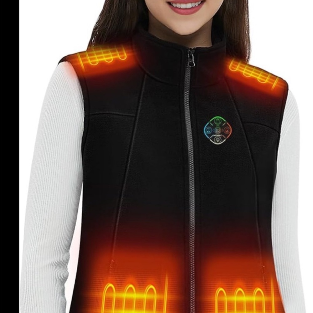 Women heated vest size M black new